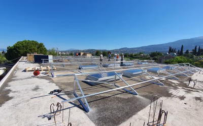 2x20kWp PV Installation on Office Roof Mpegoulaki Patras