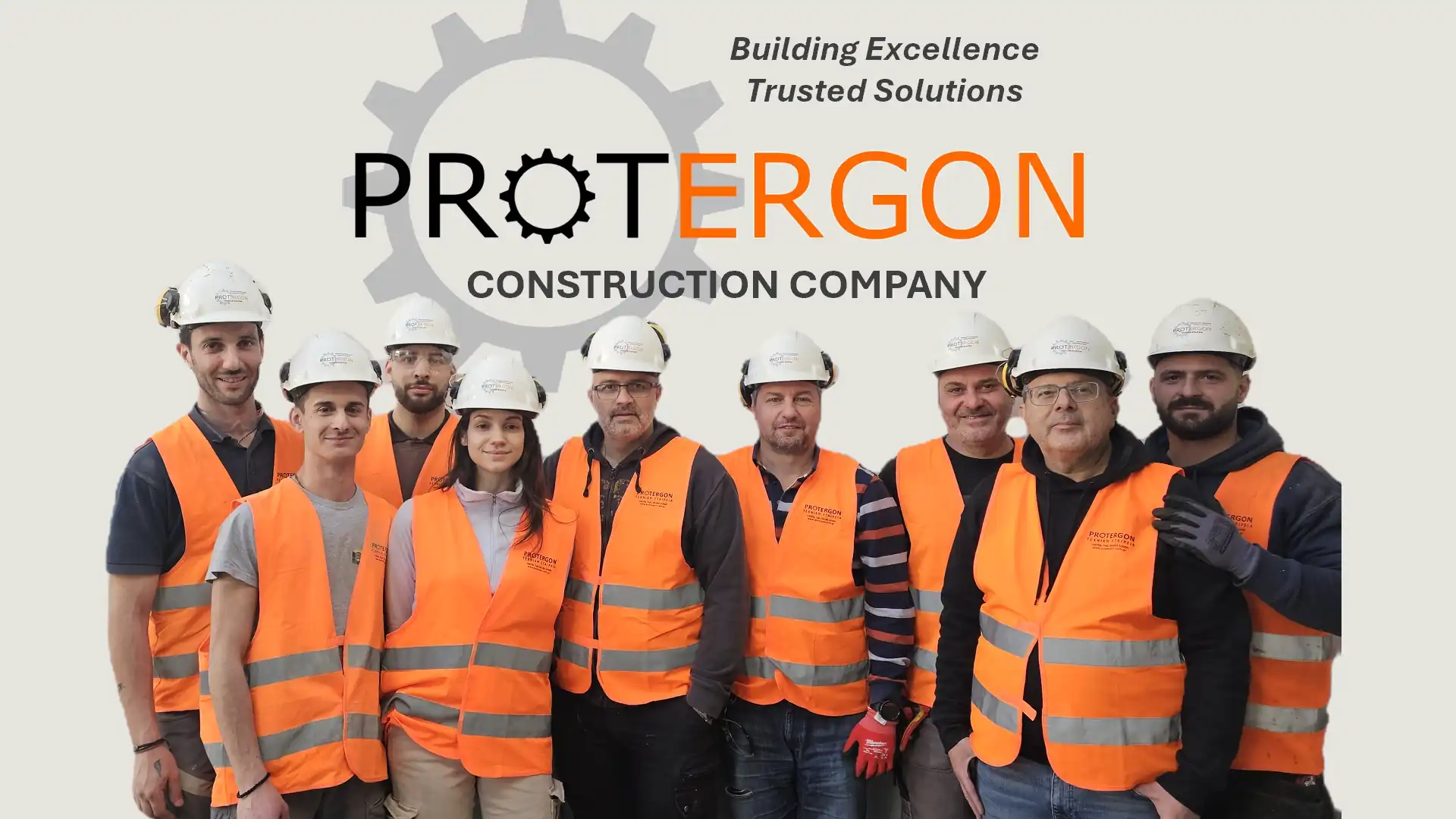 Protergon construction team wearing PPE gear